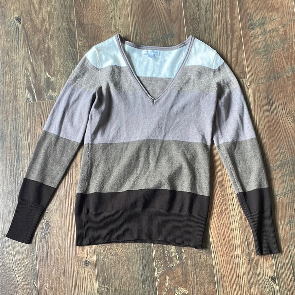 Colorblock V-Neck Sweater